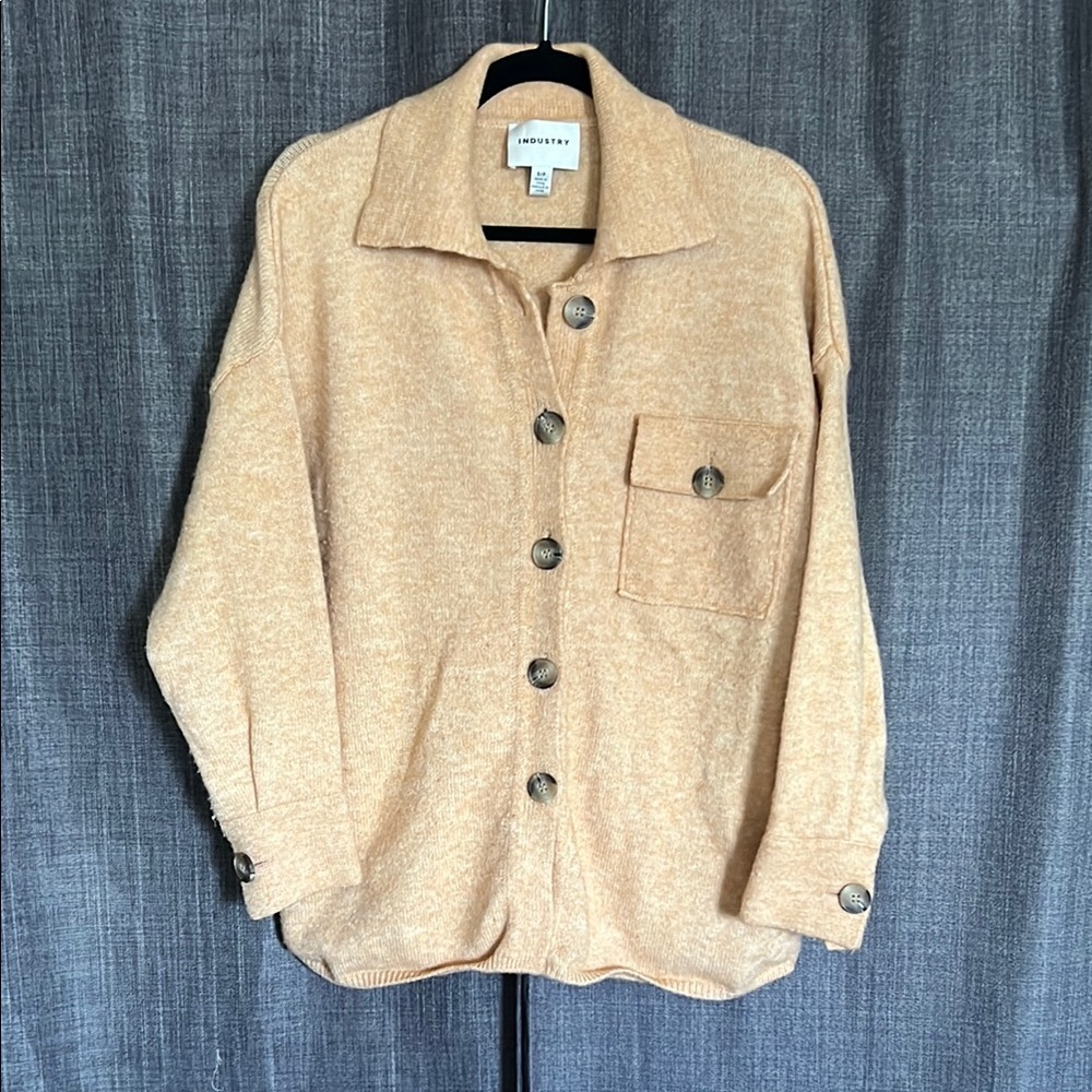 Industry orange button down shacket size small loose fit